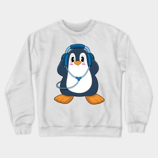 Penguin Headphone Music Crewneck Sweatshirt